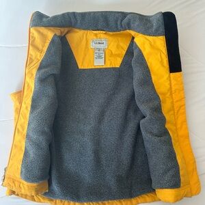 L.L. Bean Mustard and Charcoal Fleece Jacket